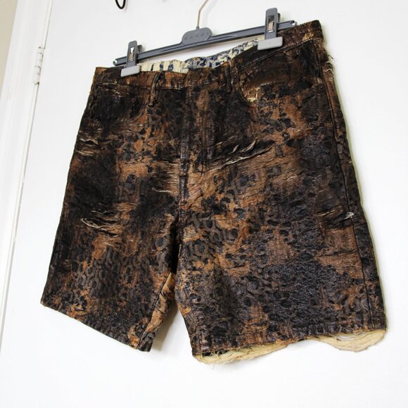 BNWT SS25 ACNE STUDIOS LOOSE FIT DENIM MONOGRAM SHORTS 46 & 50 - Picture 6 of 13